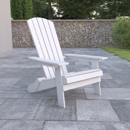 Picture of Flash Furniture Charlestown Folding Adirondack Chair, White