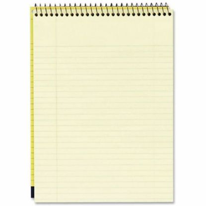 Picture of Cambridge Stiff-Back Wire Bound Notebook, 8-1/2in x 11-3/4in, Legal Ruled, 70 Sheets, Canary/Blue