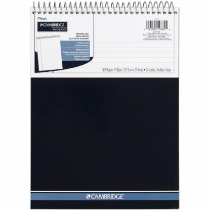 Picture of Cambridge Stiff-Back Wire-Bound Notepad, Letter Size, College Rule, Navy