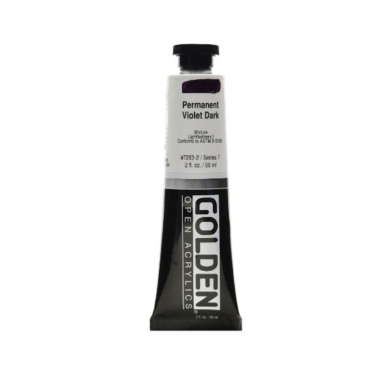 Picture of Golden OPEN Acrylic Paint, 2 Oz Tube, Permanent Violet Dark