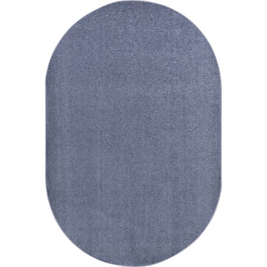 Picture of Joy Carpets Kids Essentials Oval Area Rug, Endurance, 7-1/2ft x 12ft, Glacier Blue