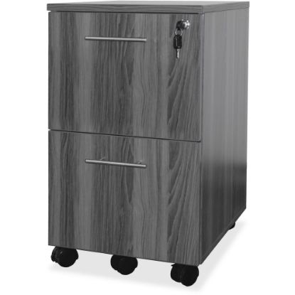 Picture of Mayline Gray Laminate File/File Mobile Pedestal File - 18in x 15.5in x 26.8in - 2 x File Drawer(s) - Material: Steel - Finish: Gray, Laminate