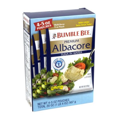 Picture of Bumble Bee Premium Albacore Tuna Pouches, 5 Oz, Pack Of 4