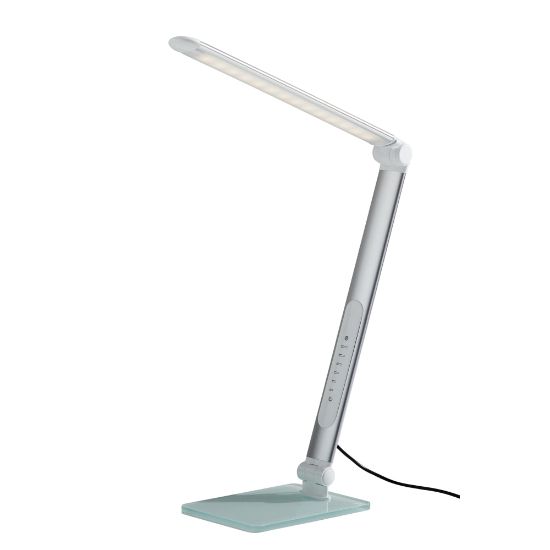 Picture of Adesso Simplee Douglas LED Desk Lamp, 24inH, Matte Silver Shade/Frosted Base