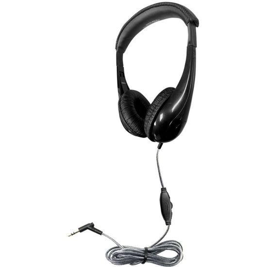 Picture of Hamilton Buhl Motiv8 Mid-Sized Headphone With In-line Volume Control - Stereo - Black - Mini-phone (3.5mm) - Wired - 32 Ohm - 50 Hz 20 kHz - On-ear - Binaural - Ear-cup - 5 ft Cable