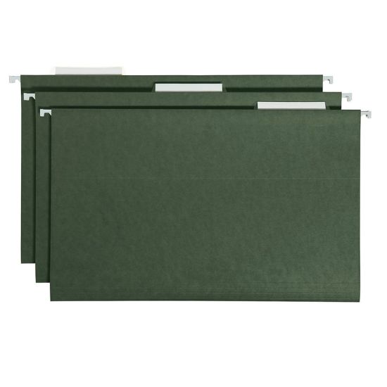 Picture of Smead Premium-Quality Hanging Folders, 1/3 Cut, Legal Size, Standard Green, Pack Of 25