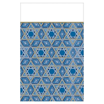 Picture of Amscan Hanukkah Festival Of Lights Plastic Table Covers, 54in x 102in, Blue, 1 Cover Per Pack, Case Of 3 Packs