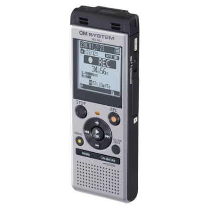 Picture of OM System WS882 Digital Voice Recorder, 4.4inH x 1.8inW x 0.7inD, Silver