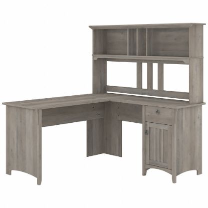 Picture of Bush Furniture Salinas 60inW L-Shaped Desk With Hutch, Driftwood Gray, Standard Delivery