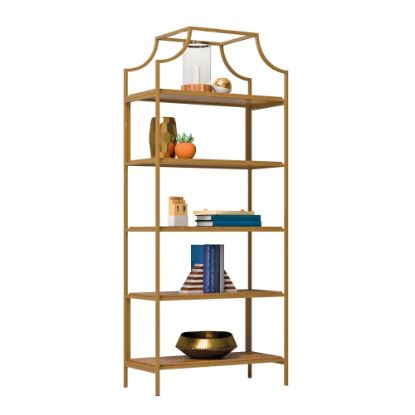 Picture of Sauder International Lux 71inH 5-Shelf Bookcase, Sindoori Mango