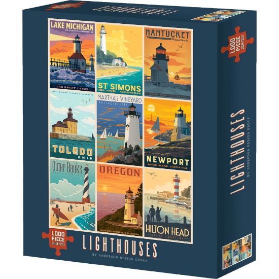 Picture of Willow Creek Press 1,000-Piece Puzzle, Lighthouses