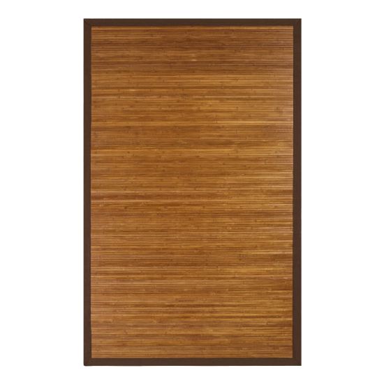 Picture of Anji Mountain Contemporary Natural Bamboo Rug, 2ft x 3ft, Brown