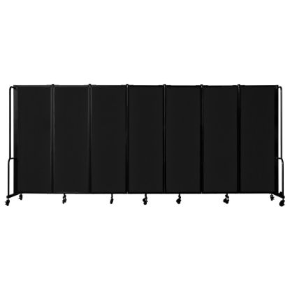 Picture of National Public Seating Room Divider, 7-Section, 72inH x 27inW x 164inD, Black