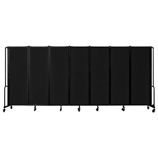 Picture of National Public Seating Room Divider, 7-Section, 72inH x 27inW x 164inD, Black