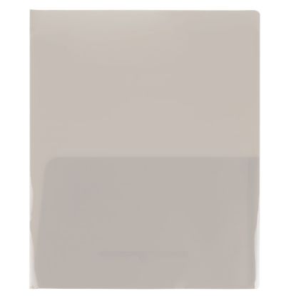 Picture of JAM Paper Regular-Weight 2-Pocket Presentation Folders, 9in x 12in, Smoke, Pack Of 6 Folders