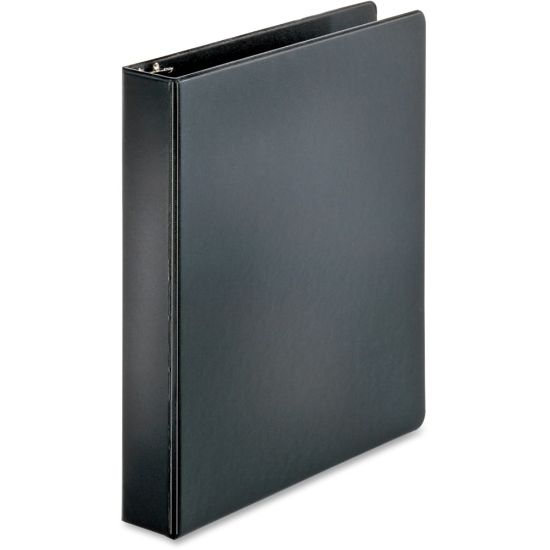 Picture of Business Source Basic Round Ring Binders, 1 1/2in Ring, 8 1/2in x 11in, Black, 1.02 lb