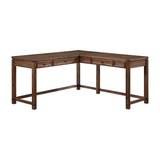 Picture of Office Star Baton Rouge 60inW L-Shaped Computer Desk, Brushed Walnut