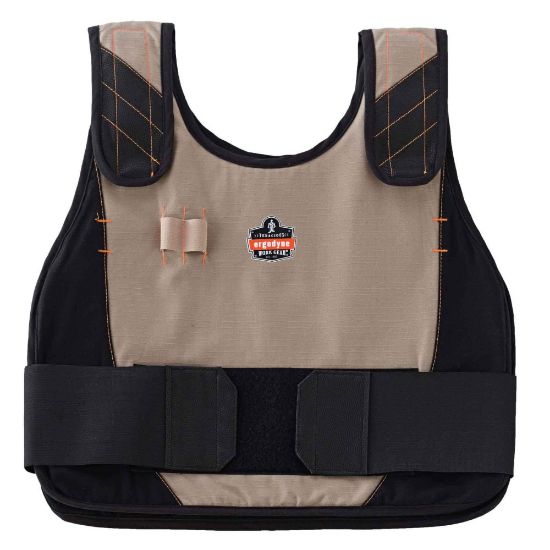 Picture of Ergodyne Chill-Its Phase Change Cooling Vest, Premium Flame-Resistant, Small/Medium, Khaki