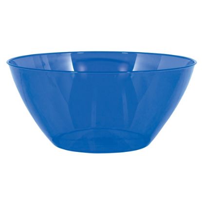 Picture of Amscan 5-Quart Plastic Bowls, 11in x 6in, Bright Royal Blue, Set Of 5 Bowls