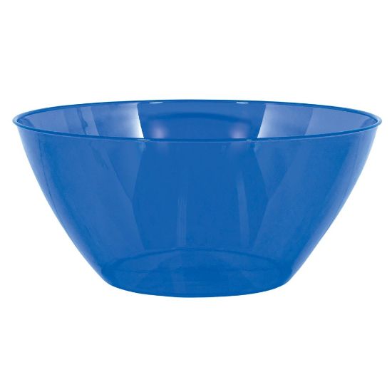 Picture of Amscan 5-Quart Plastic Bowls, 11in x 6in, Bright Royal Blue, Set Of 5 Bowls