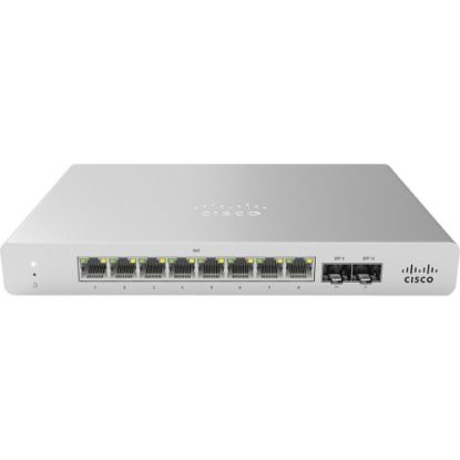 Picture of Meraki MS120-8LP 1G L2 Cloud Managed 8x GigE 64W PoE Switch - 8 Ports - Manageable - Gigabit Ethernet - 2 Layer Supported - Modular - 2 SFP Slots - 88 W Power Consumption - Twisted Pair, Optical Fiber - Wall Mountable, Desktop - Lifetime Limited Warranty