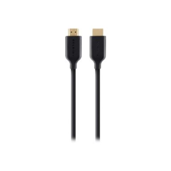 Picture of Belkin High Speed HDMI Cable with Ethernet - HDMI cable with Ethernet - HDMI male to HDMI male - 6.6 ft - 4K support