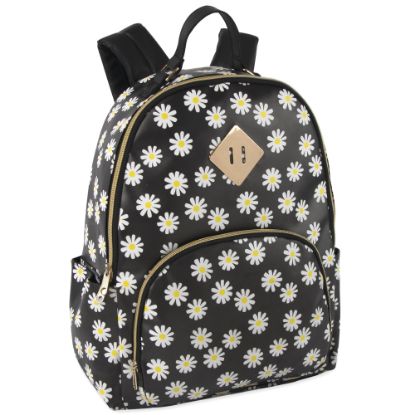 Picture of Emma & Chloe Vegan Leather Backpack, Black Daisy