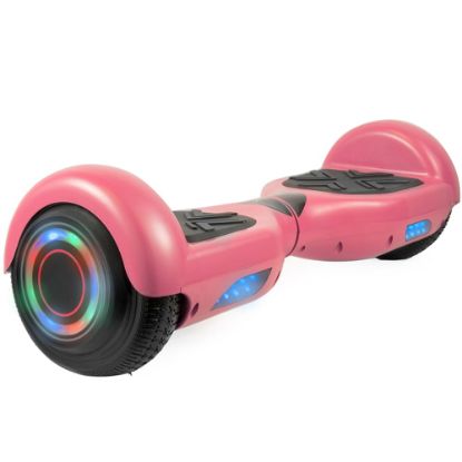 Picture of AOB Hoverboard With Bluetooth Speakers, 7inH x 27inW x 7-5/16inD, Pink