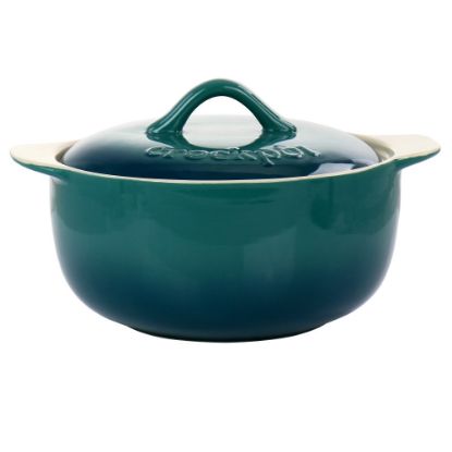 Picture of Crock-Pot Artisan 2.3-Quart Stoneware Round Casserole Dish, Gradient Teal