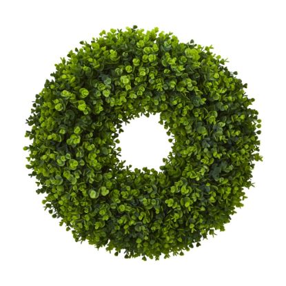 Picture of Nearly Natural Eucalyptus 25inH Artificial Wreath, 25inH x 25inW x 5inD, Green