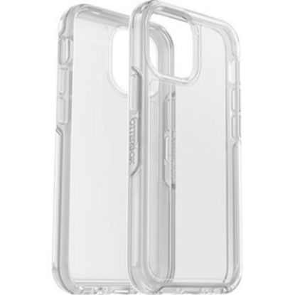 Picture of OtterBox iPhone 13 mini, iPhone 12 mini Symmetry Series Clear Antimicrobial Case - For Apple iPhone 13 mini, iPhone 12 mini Smartphone - Clear - Drop Resistant, Bacterial Resistant, Scrape Resistant - Polycarbonate, Synthetic Rubber, Plastic - 1