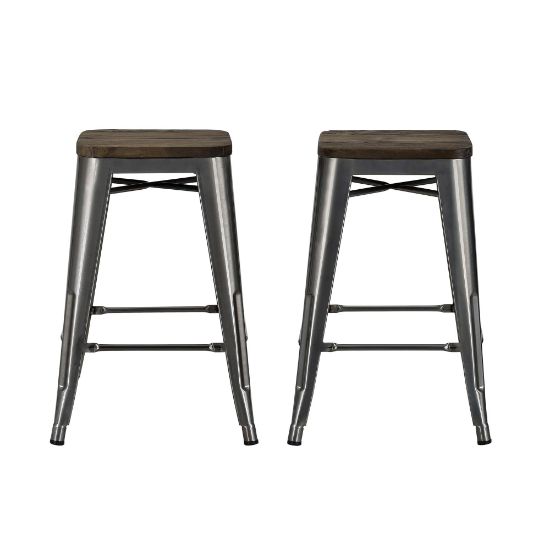 Picture of DHP Fusion Backless Counter Stool, Charcoal