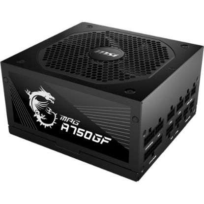 Picture of MSI 750W Power Supply - Internal - 120 V AC, 230 V AC Input - 3.3 V DC, 5 V DC, 12 V DC, -12 V DC Output - 750 W - 4 +12V Rails - 1 Fan(s) - 90% Efficiency