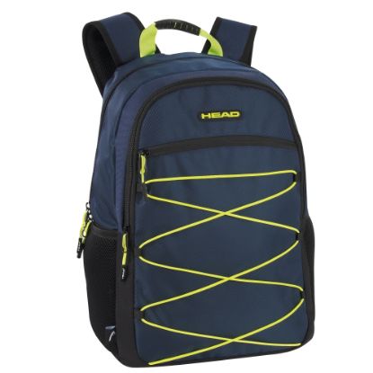 Picture of HEAD Bungee Double Section Backpack With 17in Laptop Pocket, Navy