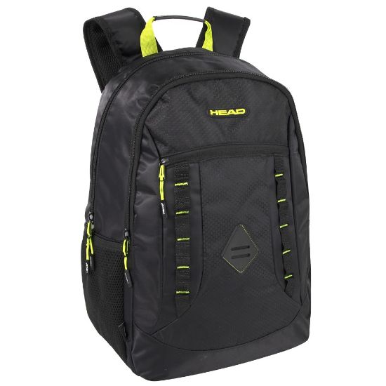 Picture of HEAD Utility Double Section Backpack With 17in Laptop Pocket, Black