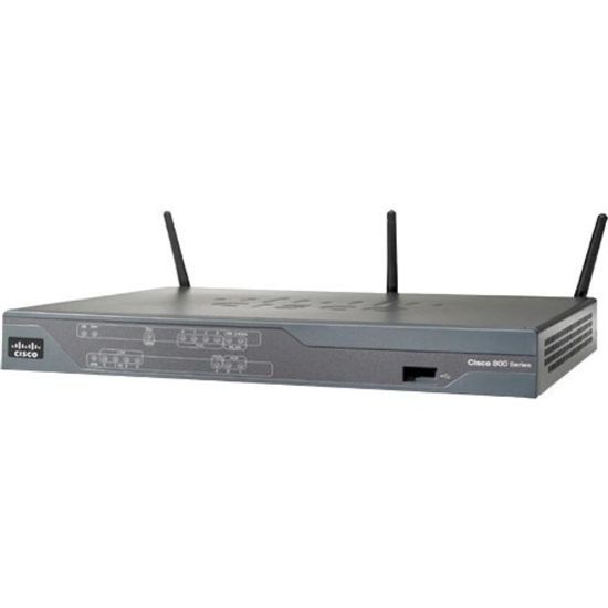 Picture of Cisco 886 VDSL/ADSL over ISDN Multi-mode Router - ISDN - 4 Ports - 4 RJ-45 Port(s) - Management Port - 256 MB - Fast Ethernet - Desktop - 1 Year