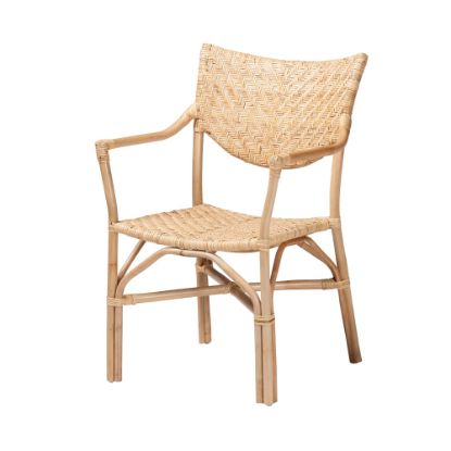 Picture of bali & pari Damani Rattan Dining Chair, Natural Brown