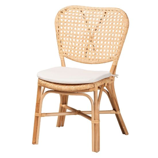 Picture of bali & pari Nadira Rattan Dining Chair, Natural Brown