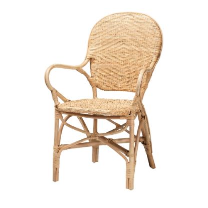 Picture of bali & pari Genna Rattan Dining Chair, Natural Brown