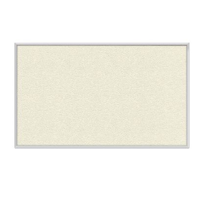 Picture of Ghent Aluminum Frame Vinyl Bulletin Board, 18in x 18in, Ivory, Satin Frame