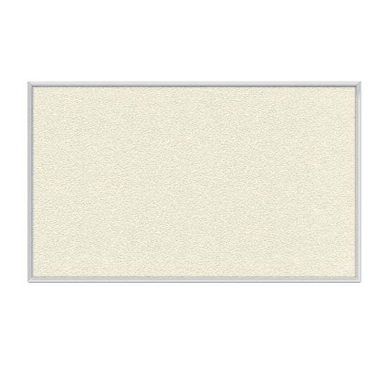 Picture of Ghent Aluminum Frame Vinyl Bulletin Board, 18in x 18in, Ivory, Satin Frame