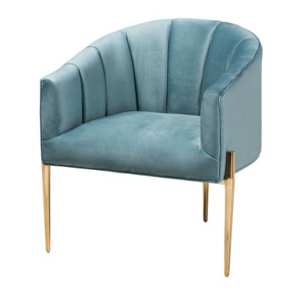 Picture of Baxton Studio 9781 Accent Chair, Light Blue