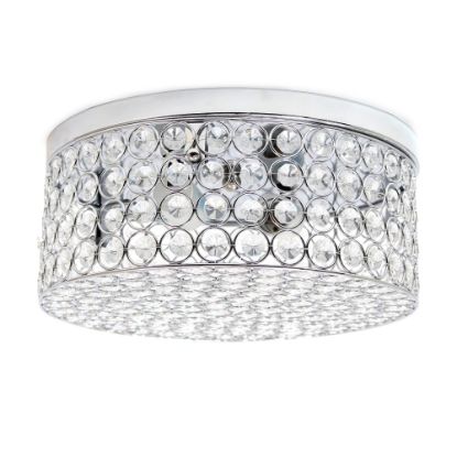 Picture of Lalia Home Glam 2-Light Round Flush-Mount Light, Chrome/Crystal