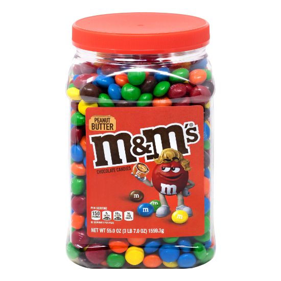 Picture of M&Ms Peanut Butter Milk Chocolate Candy Jar, 55 Oz