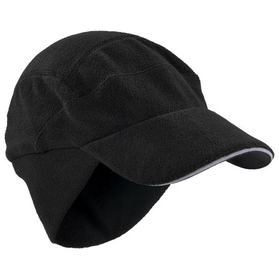 Picture of Ergodyne N-Ferno 6807 Winter Baseball Cap With Ear Flaps, Black