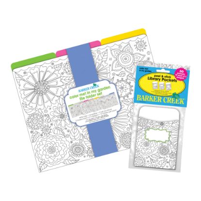 Picture of Barker Creek Folder/Pocket Set, 9in x 12in, Color Me! In My Garden, Set of 42