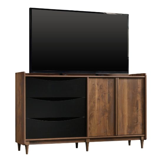 Picture of Sauder Harvey Park Entertainment Credenza For 55in Televisions, Grand Walnut