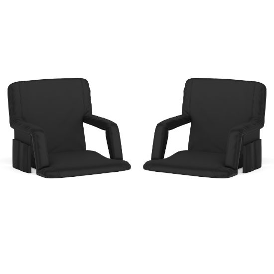 Picture of Flash Furniture Stadium Chairs, Black, Pack Of 2 Chairs