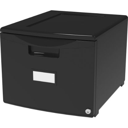 Picture of Storex Stackable File Drawer, 12-13/16inH x 14-13/16inW x 18-5/16inL, Black