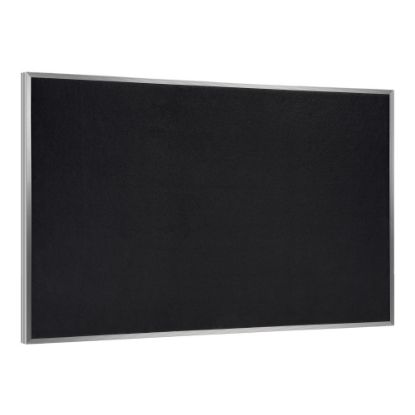 Picture of Ghent Rubber Bulletin Board, 48 1/2in x 120 1/2in, 90% Recycled,  Black Aluminum Frame